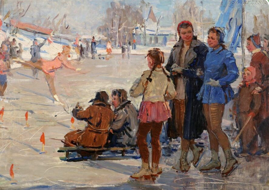 Нина Сергеева. «Фигуристы». 1952