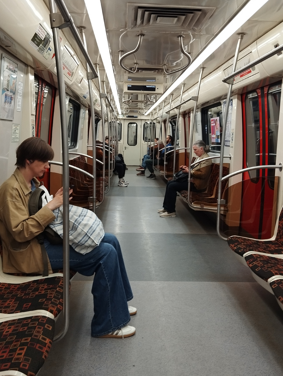 Как же я обожаю питерское метро. Ну, не в часы пик, конечно. Хотя, кажется, в любое время обожаю. Чисто, уютно, безопасно. В новых вагонах можно смартфон зарядить, розетки есть... Надо кстати попробовать, всё забываю шнур с собой прихватить. 