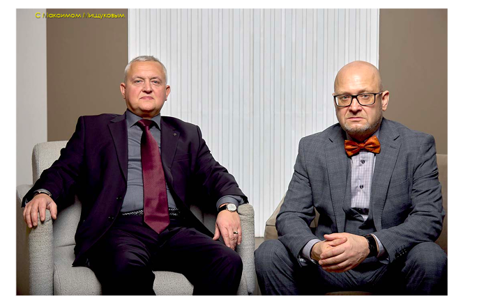 На фото: С.Г.  Зарец-Игнатов и М.Л. Мищук