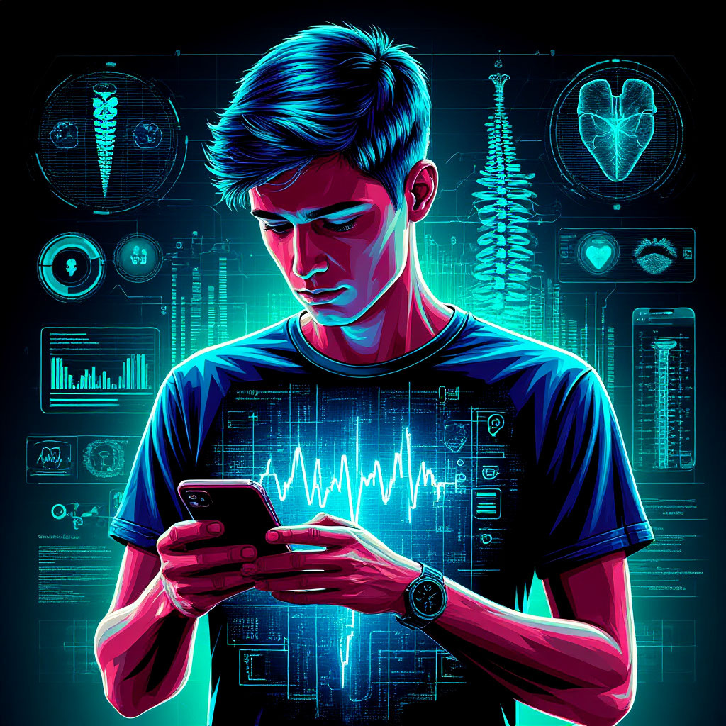 «Футболка-невидимка: ваше сердце бьётся, спина прямая, а стресс под контролем. Технологии заботятся, как японские бабушки!»