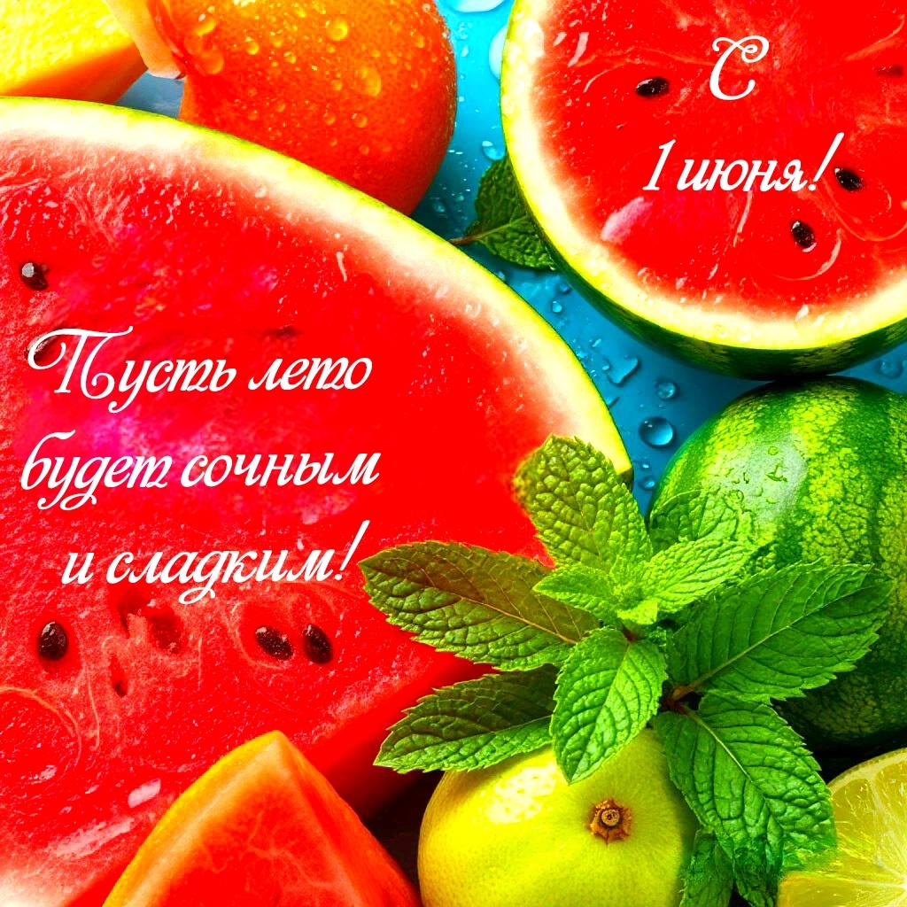 С 1 июня! Пусть лето будет сочным и сладким!