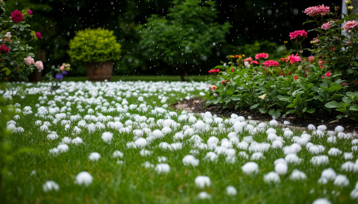 Как спасти растения после града