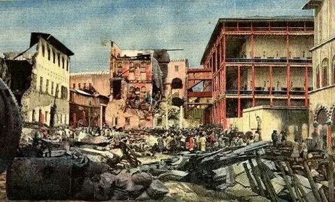 фотография взята в открытом доступе интернета- последствмя ангшло-занзибарской войны-султанский дворец