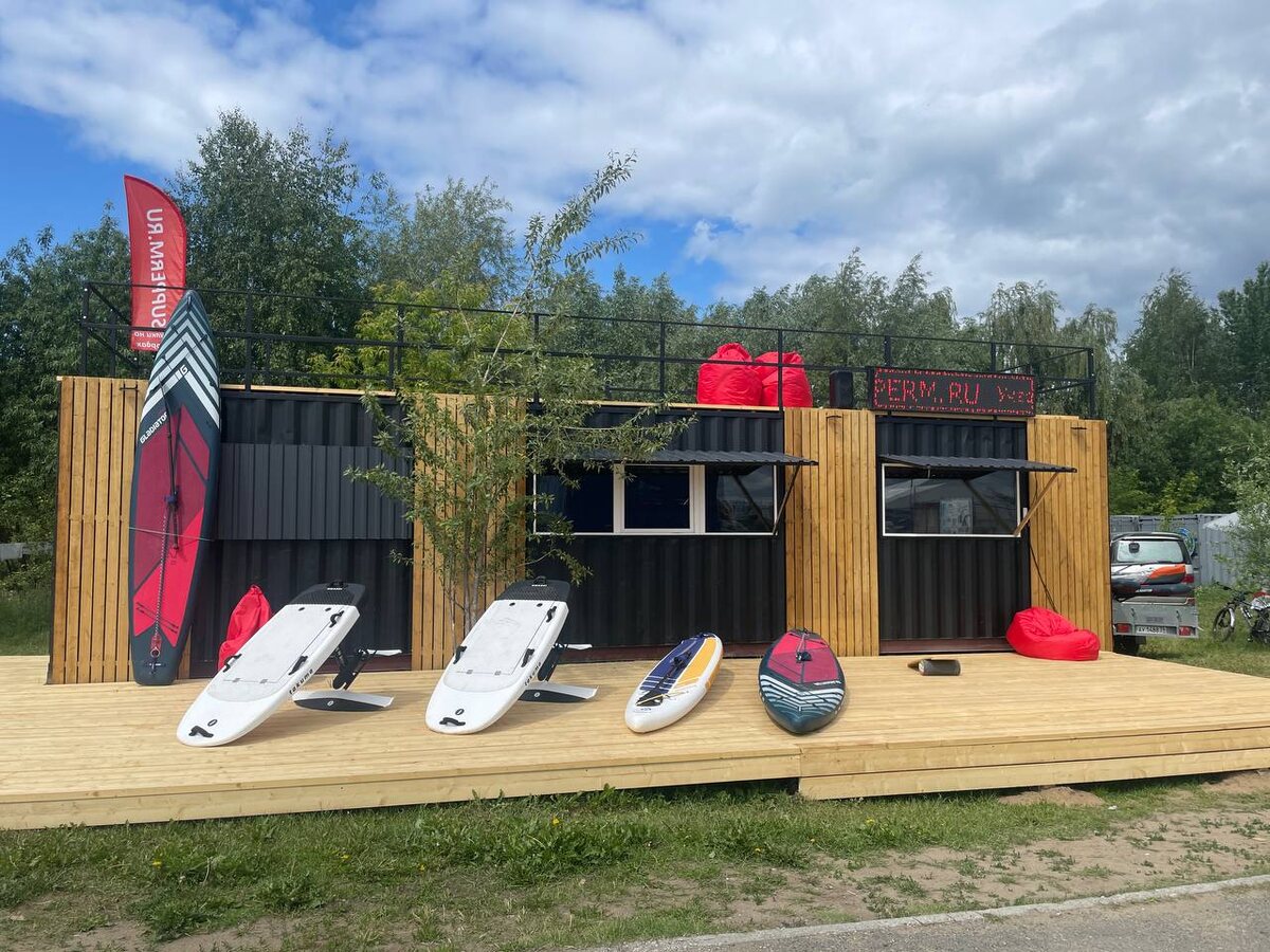 сапстанция на городском пляже в Перми