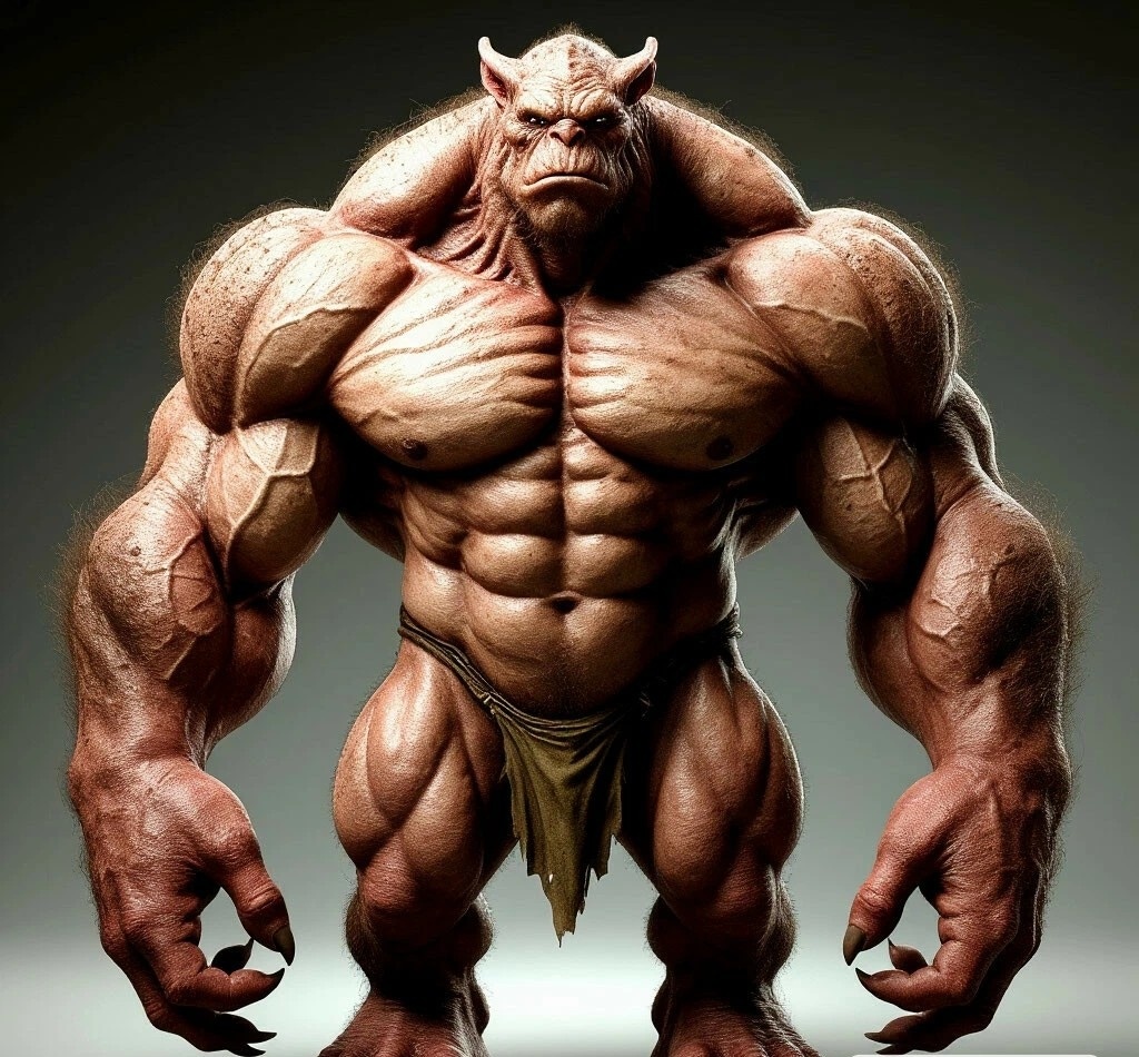 Марсианин крупного телосложения с широкой грудной клеткой. Вариант 2.