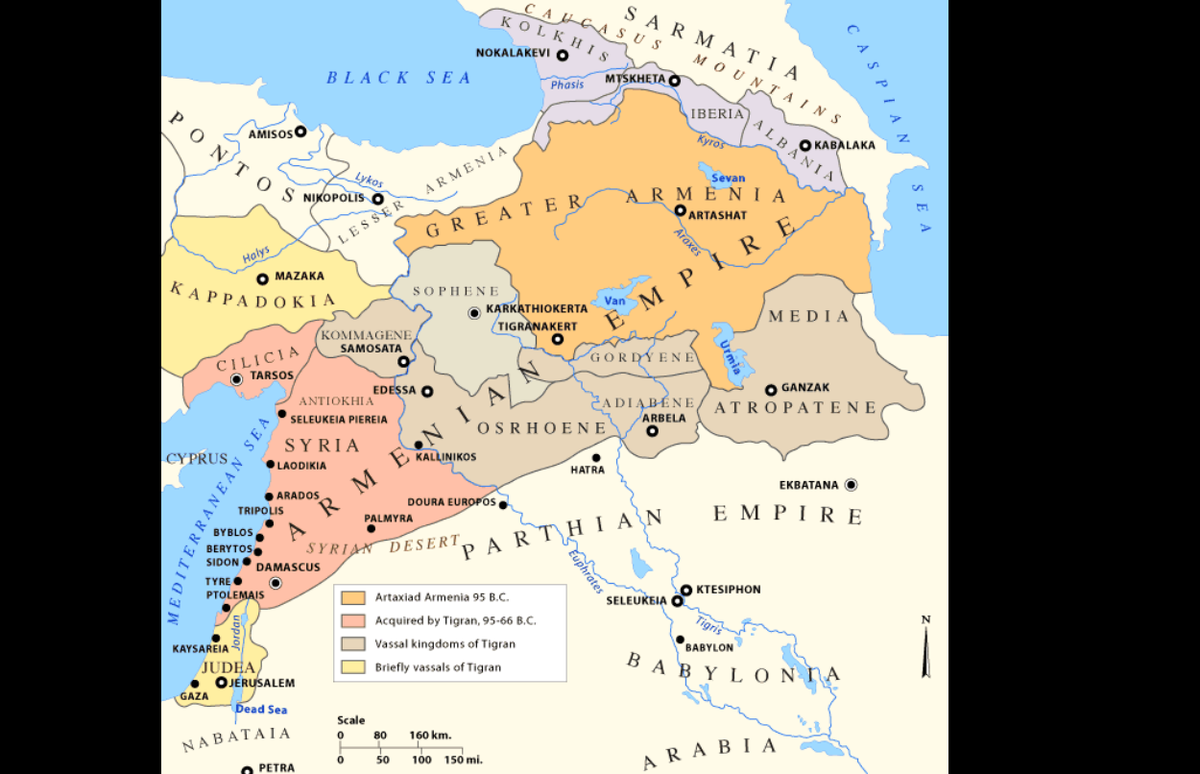 Армения при Тигране Великом в I-м столетии нашей эры