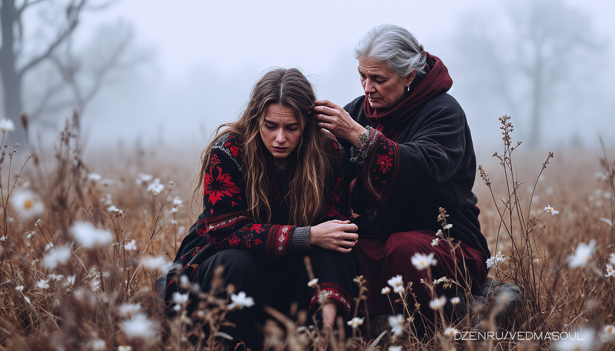 Авторское изображение @vedmasoul. Cгенерировано ИИ. Порча, сглаз от свекрови