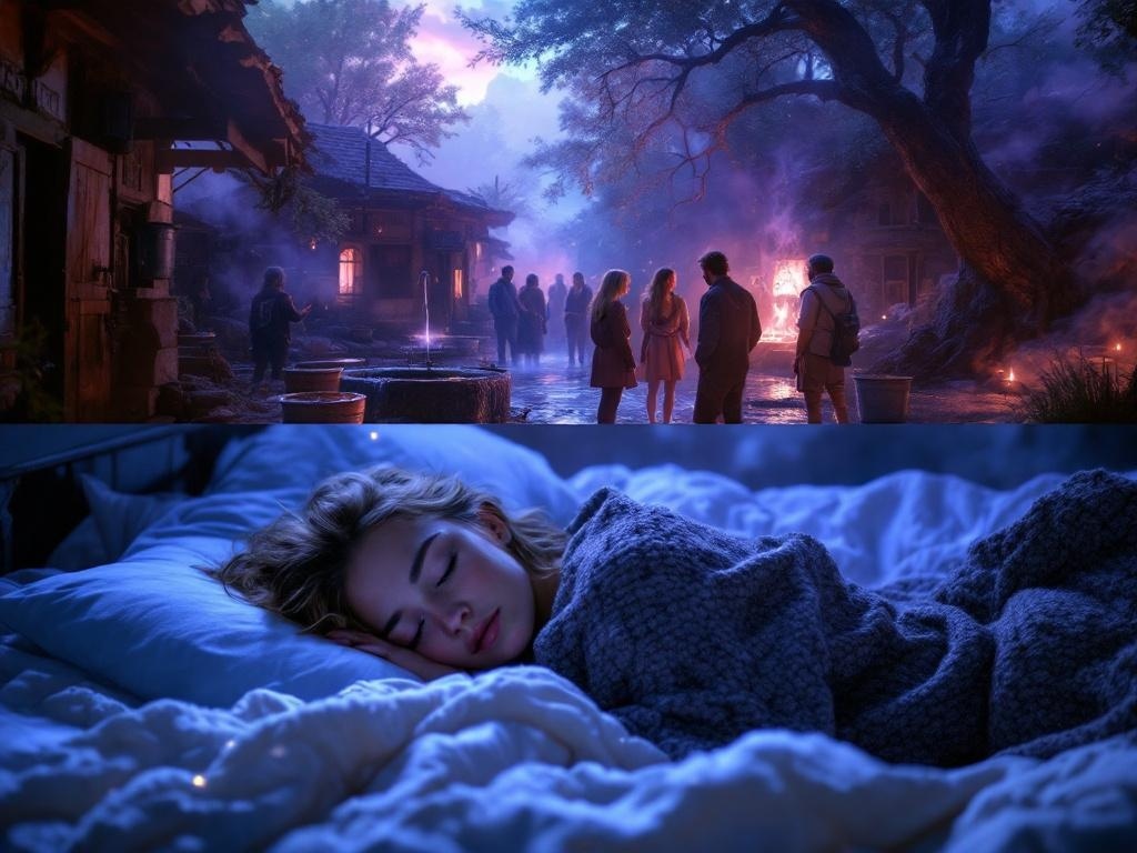    К чему такое снится: На картине изображена группа людей вокруг старого деревенского колодца. Рядом с ними стоят металлические вёдра, полные чистой воды. Они оживлённо разговаривают, указ