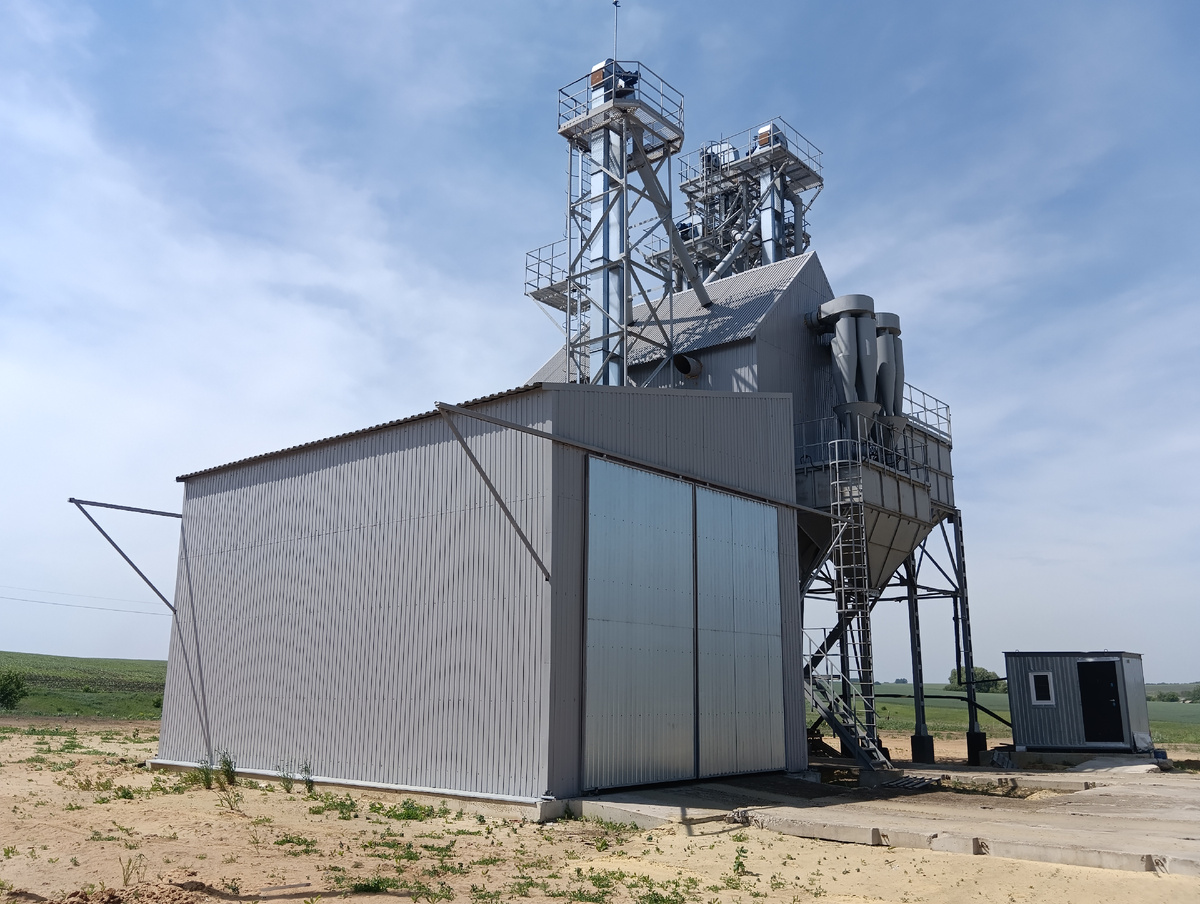 Откатные ворота пункта приемки зерна