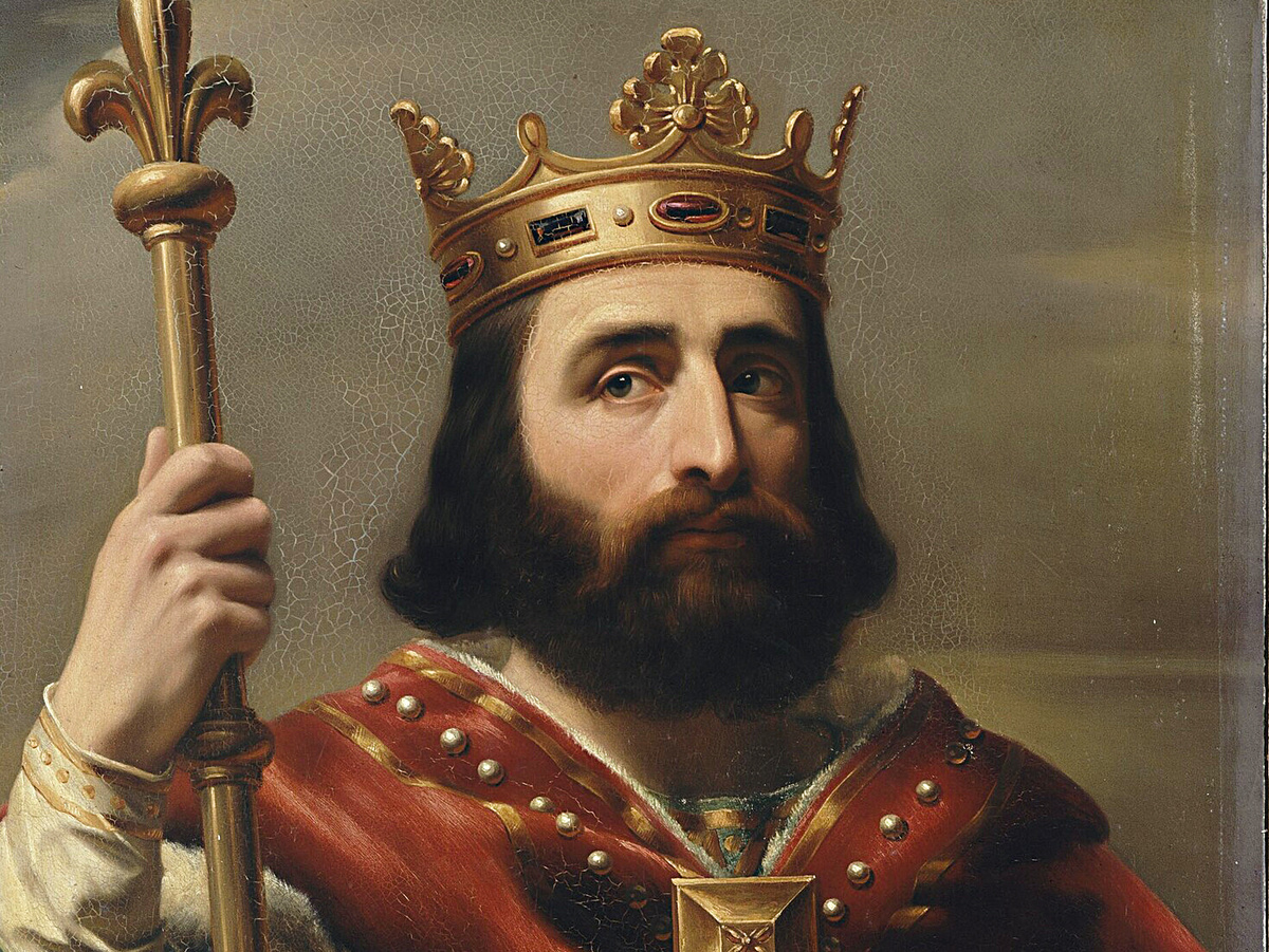 С таким подходом можно заявить, что Пипан обзавёлся «нелестным приданым» благодаря своей супруге! Кстати, Берту, жену Пипана, в народе прозвали «Большая нога». Может страдала от деформации стопы? Может ноги отекали к вечеру? История этой пары темнит и интригует! Фрагмент портрета Пипана Короткого, Луи-Феликс Амьель, 1837 год.