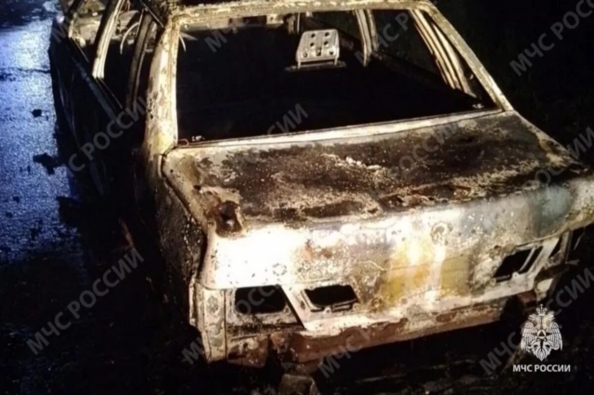    Ночью на дороге в Дятьковском районе Брянщины сгорел легковой автомобиль