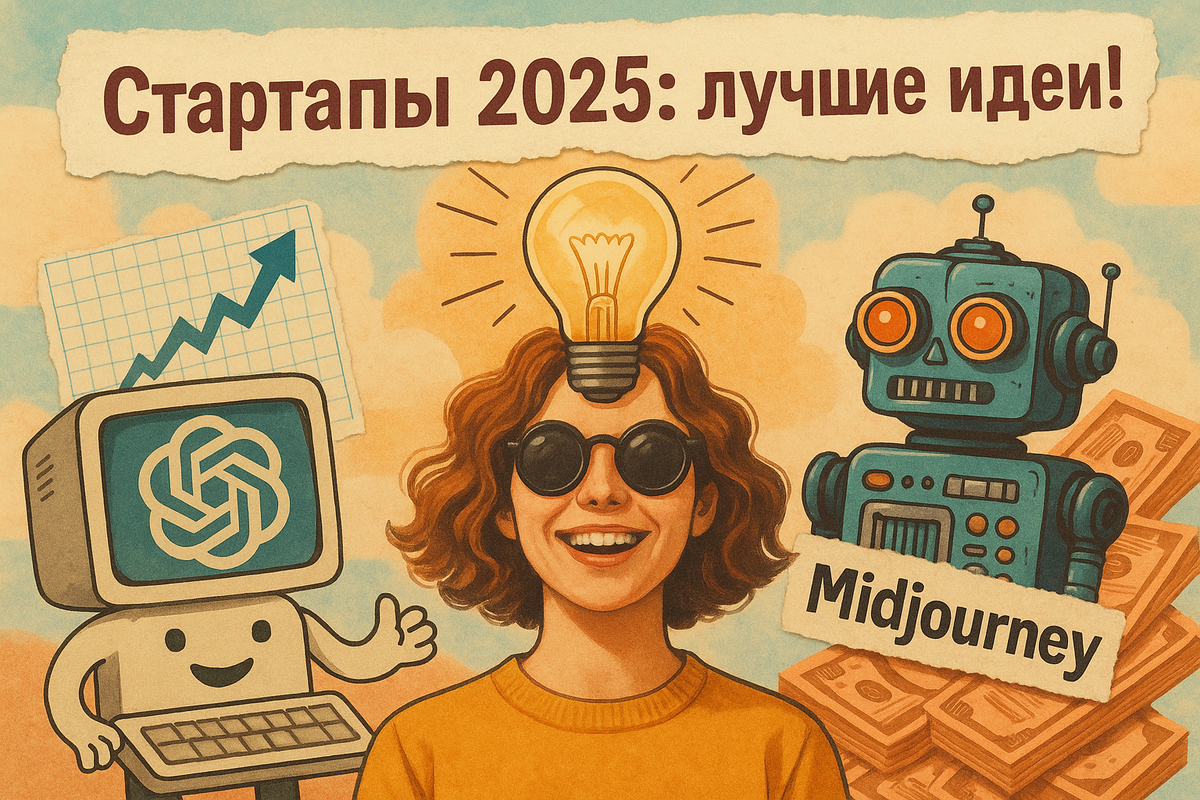 Стартапы 2025: лучшие идеи с использованием Midjourney и ChatGPT
