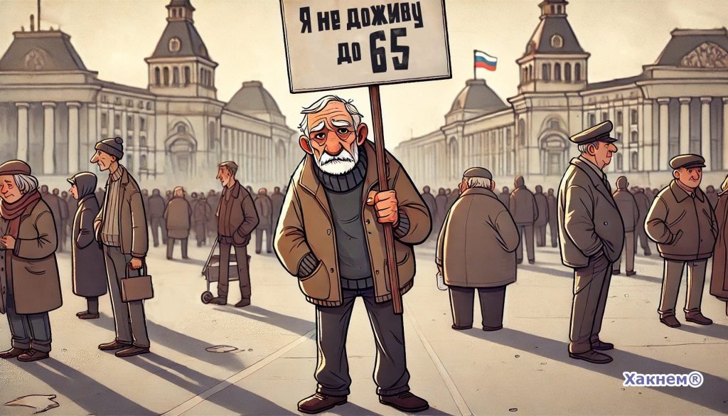 Потенциальный пенсионер выражает протест.