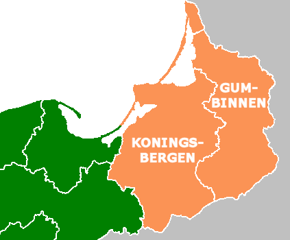 Кёнигсберг - административный округ в Восточной Пруссии