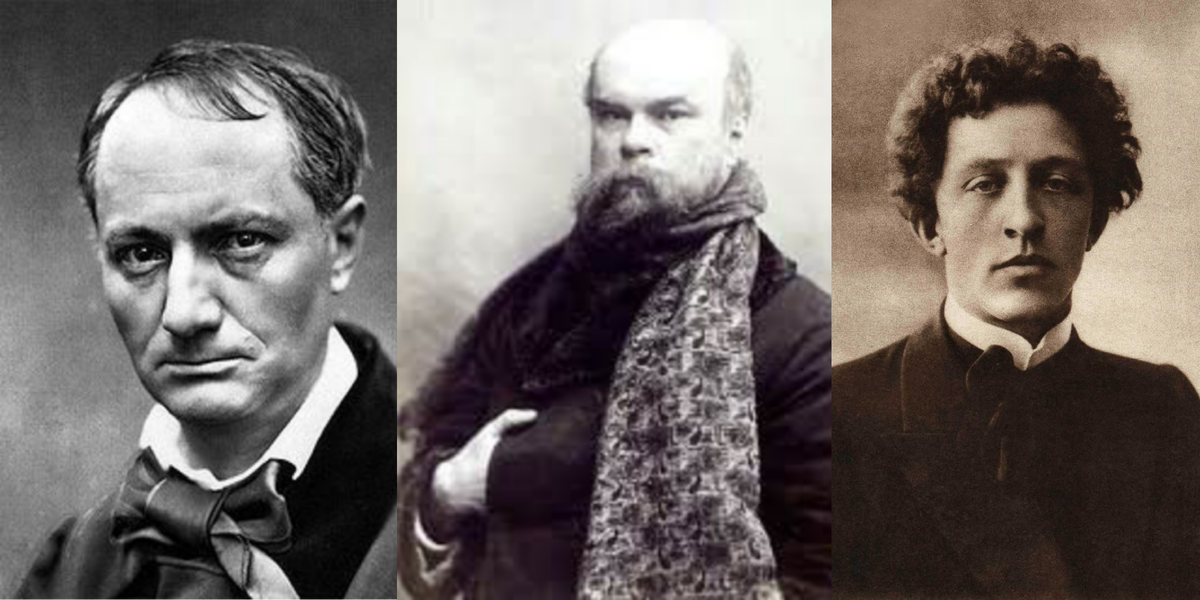 Портреты ключевых символистов — Шарля Бодлера, Поля Верлена, Александра Блока