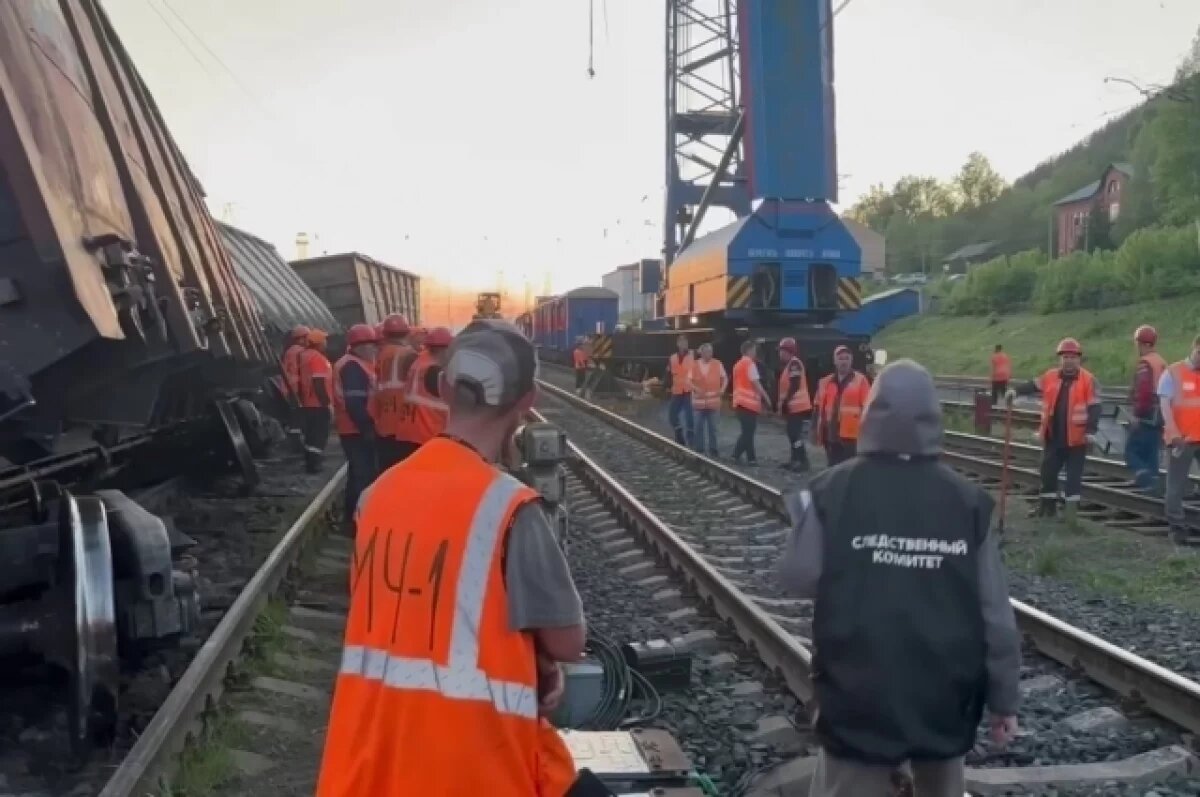    Вагоны грузового поезда сошли с рельс и опрокинулись на путях в Прикамье