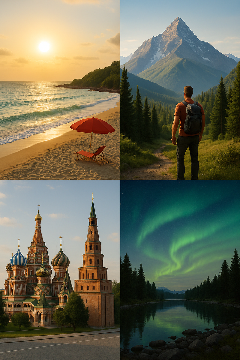 
Я обожаю, как в каждом регионе своя атмосфера: в Карелии я каталась на лодке по озёрам, в Калининграде исследовала Куршскую косу, а на Алтае дышала горным воздухом, который, кажется, лечит всё на свете. 