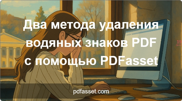 Два метода удаления водяных знаков PDF с помощью PDFasset
