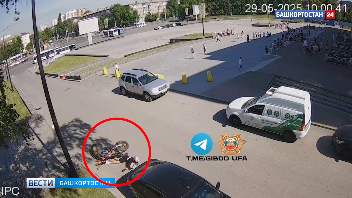    В Уфе мотоциклист наехал на 9-летнего ребенка и скрылся