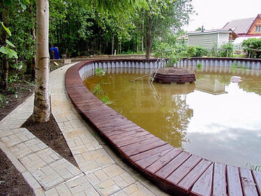 Укрпеление берега водоема от размывания шпунтом пвх