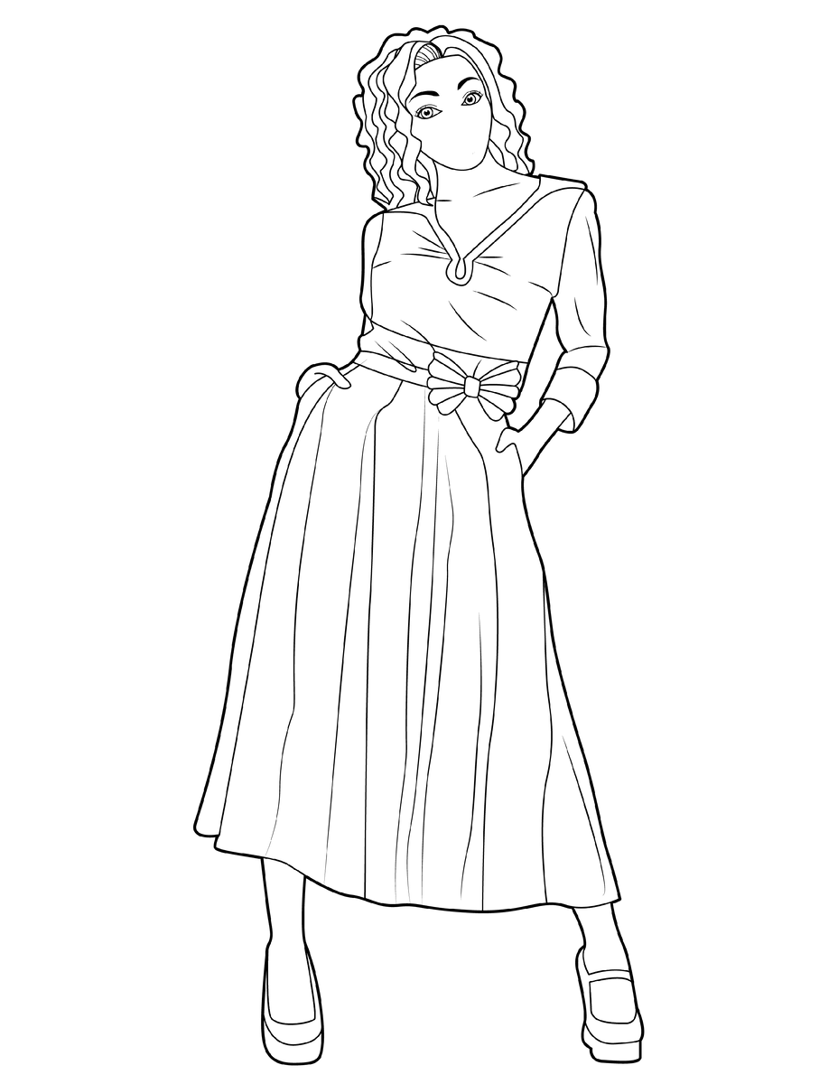 Мода. Раскраска 2.