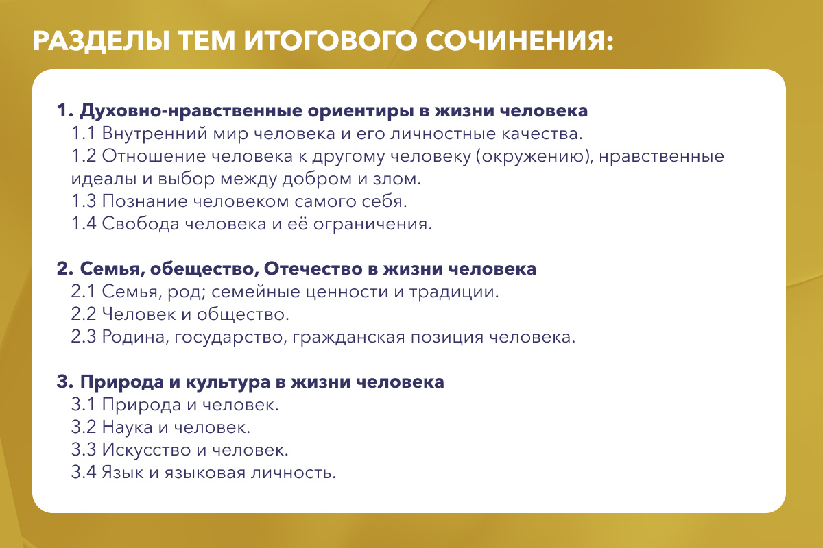 В каждый комплект будут включены по две темы из каждого раздела (всего 6 тем на выбор)
