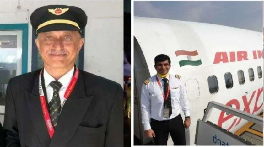 Слева: капитан Дипак Сате; справа: старший помощник Ахилеш Кумар. (Новости IndiaTV)
