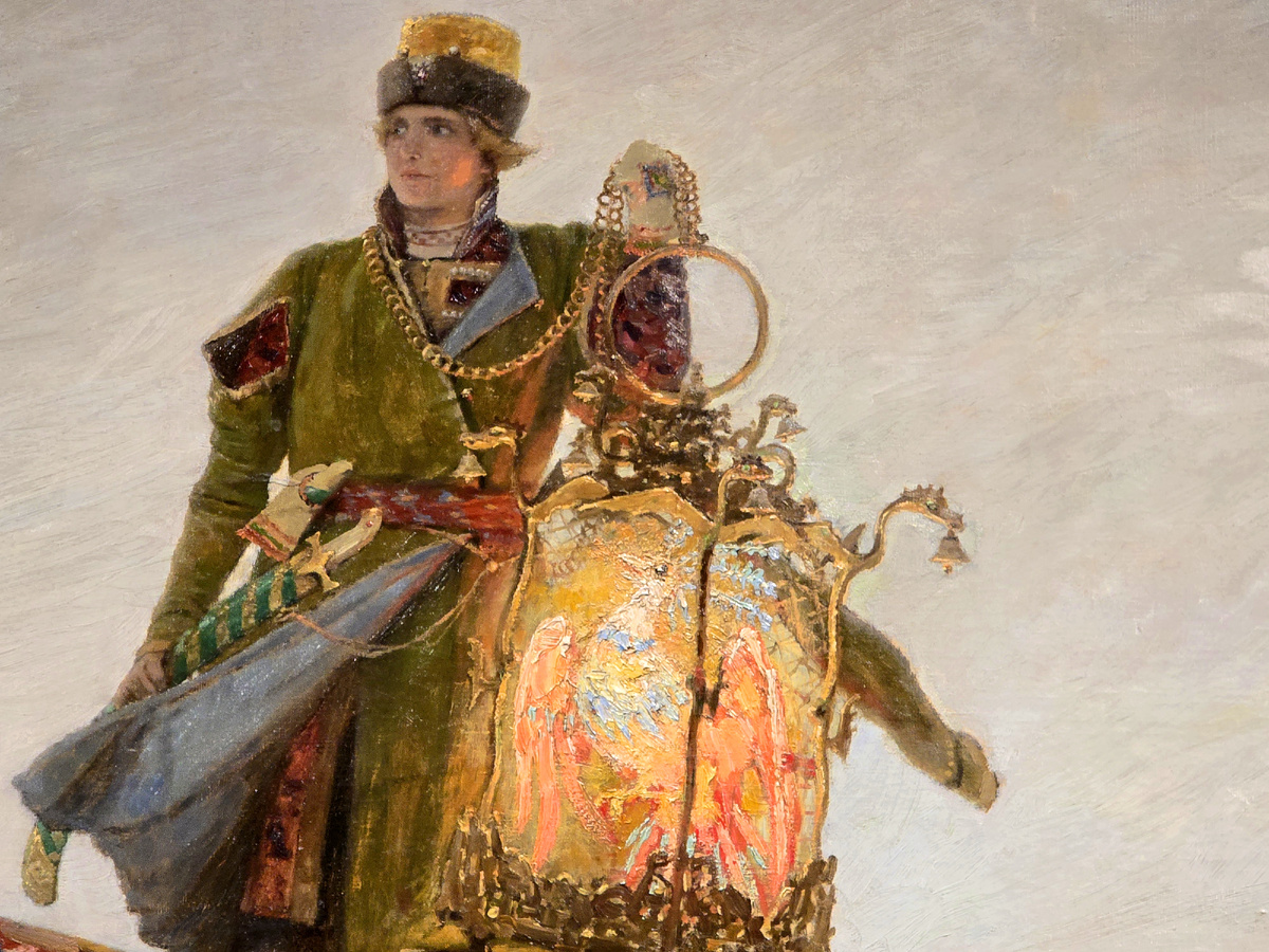 "Ковер-самолет", В.М. Васнецов, 1880г., фрагмент, из экспонатов выставки