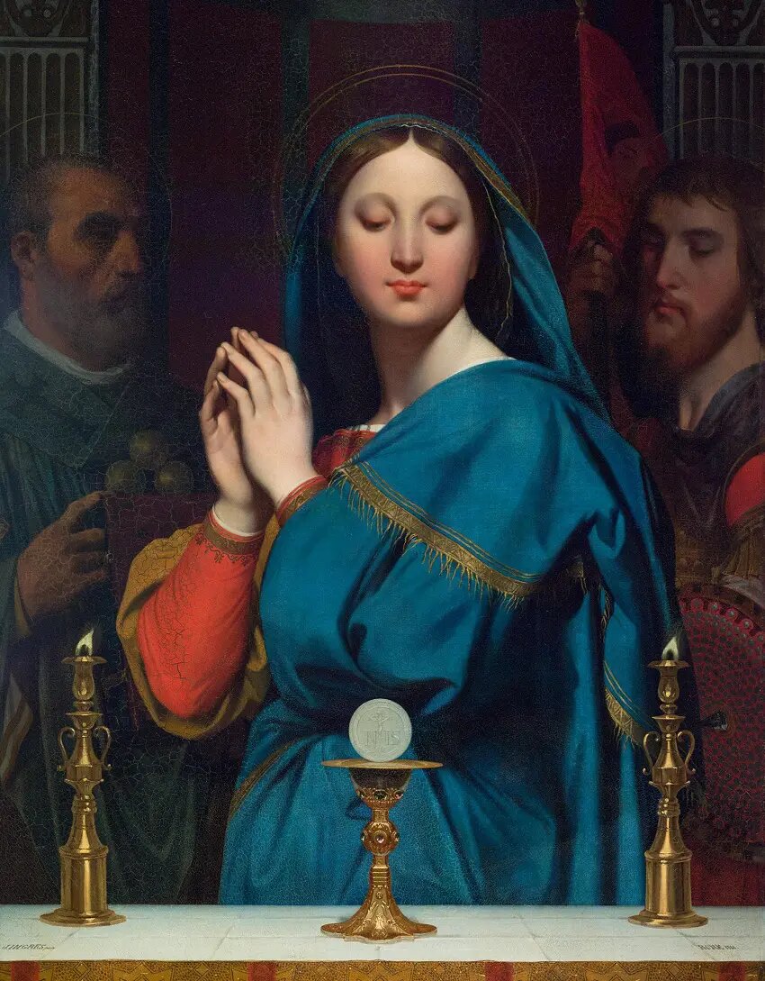 «Мадонна перед чашей с причастием» -Жан Огюст Доминик Энгр, 1841 