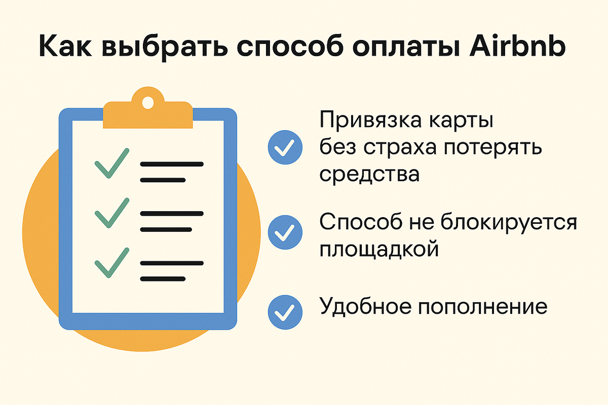 Как выбрать способ оплаты Airbnb в 2025 году: на что обращать внимание