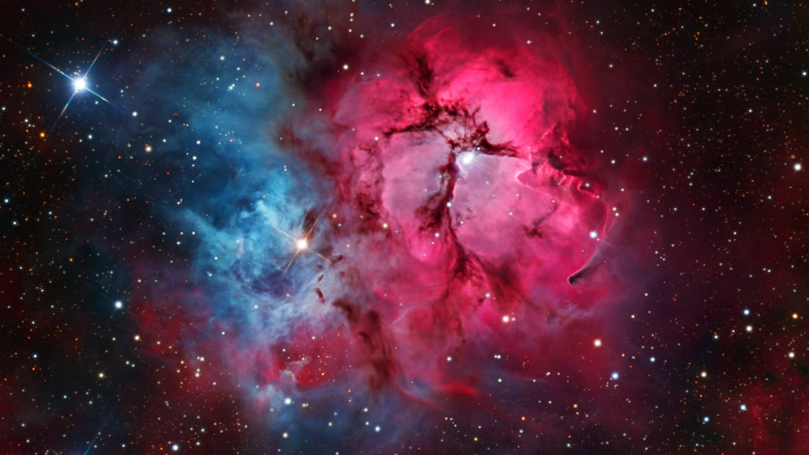 Тройная туманность (M20) — три туманности в одной