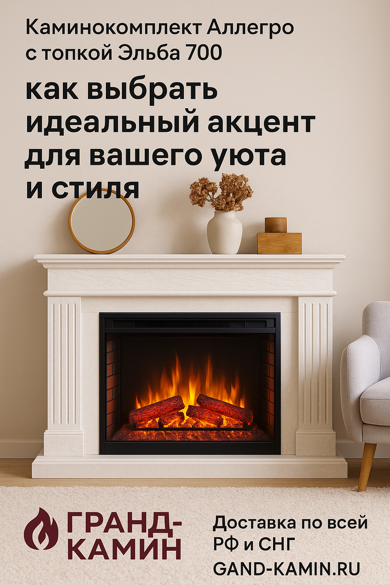   Каминокомплект Аллегро с топкой Эльба 700 Ш: как выбрать идеальный акцент для вашего уюта и стиля Kamin