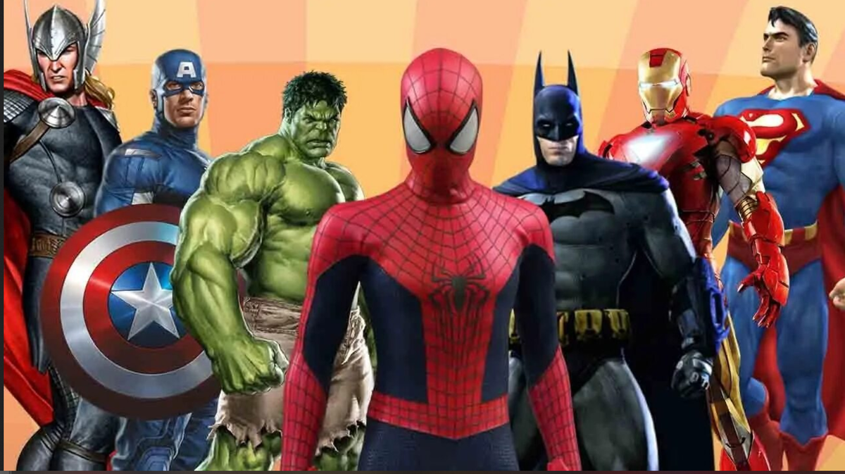 Компания супергероев. Картинка из открытого источника в Яндексе