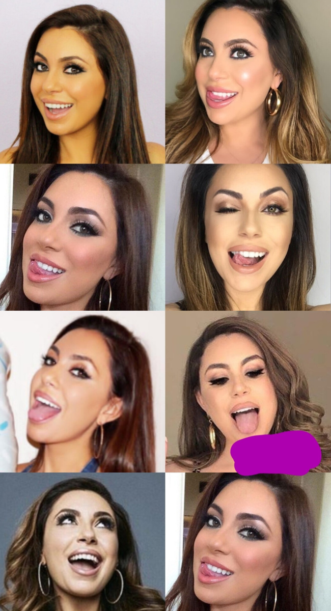 Uldouz Wallace Tongue Mouth Open