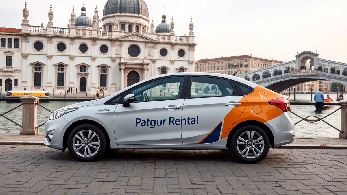 Арендованный автомобиль в Венеции 