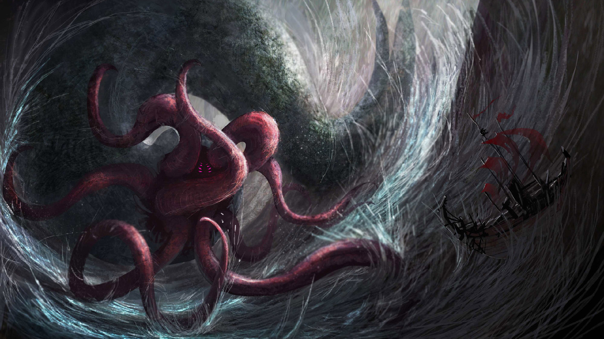 Кракен морское чудовище с глубин 