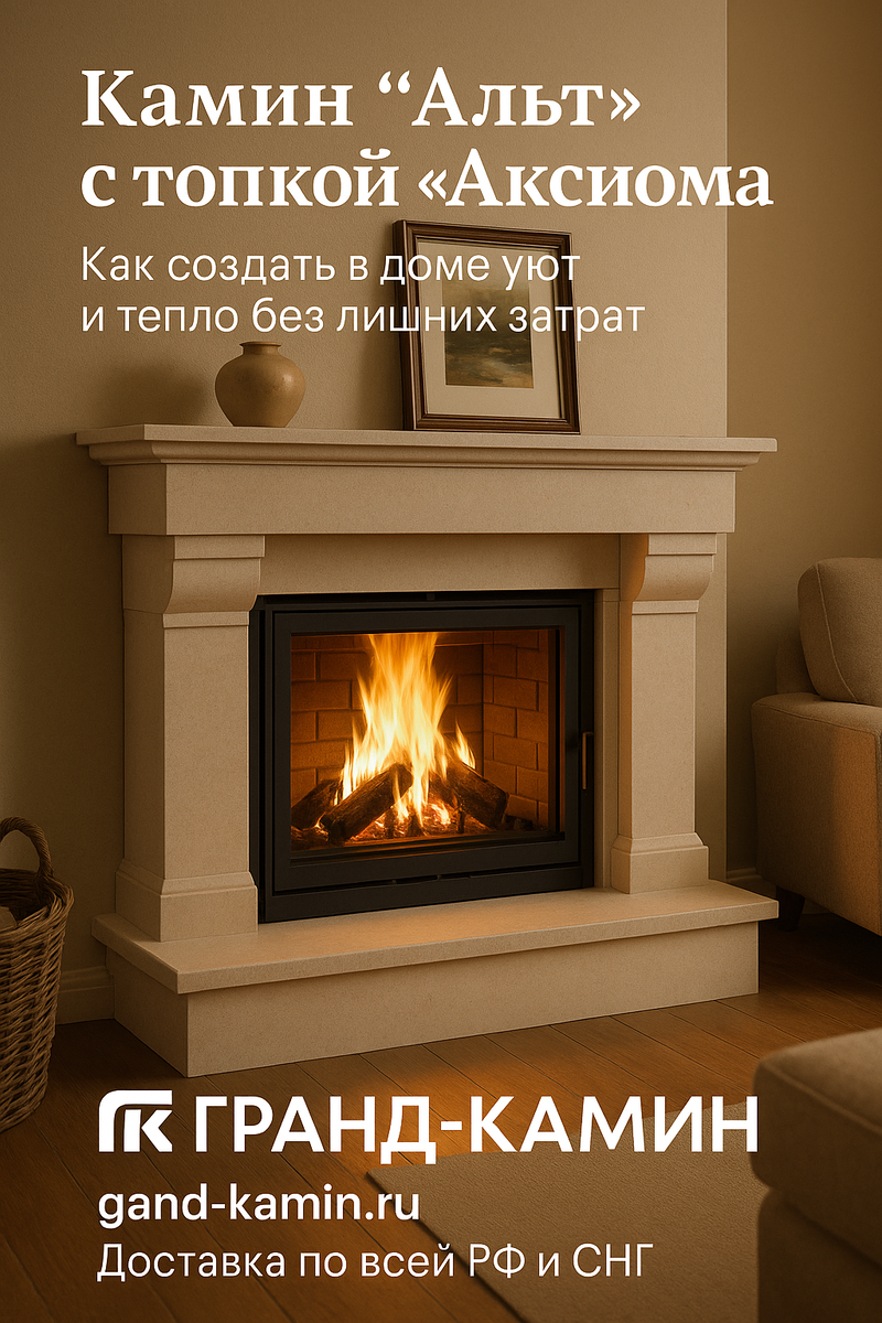    Камин "Альт" с топкой "Аксиома": как создать в доме уют и тепло без лишних затрат Kamin