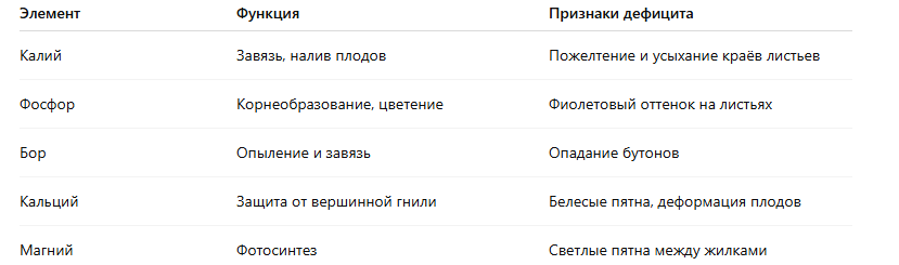 Баланс элементов: что нужно томатам в фазе цветения