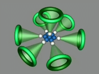 Анимация модели атома азота валентность 1