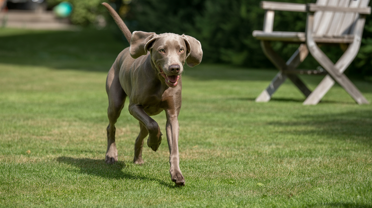 Веймаранер — элегантный спортсмен для активного отдыха
