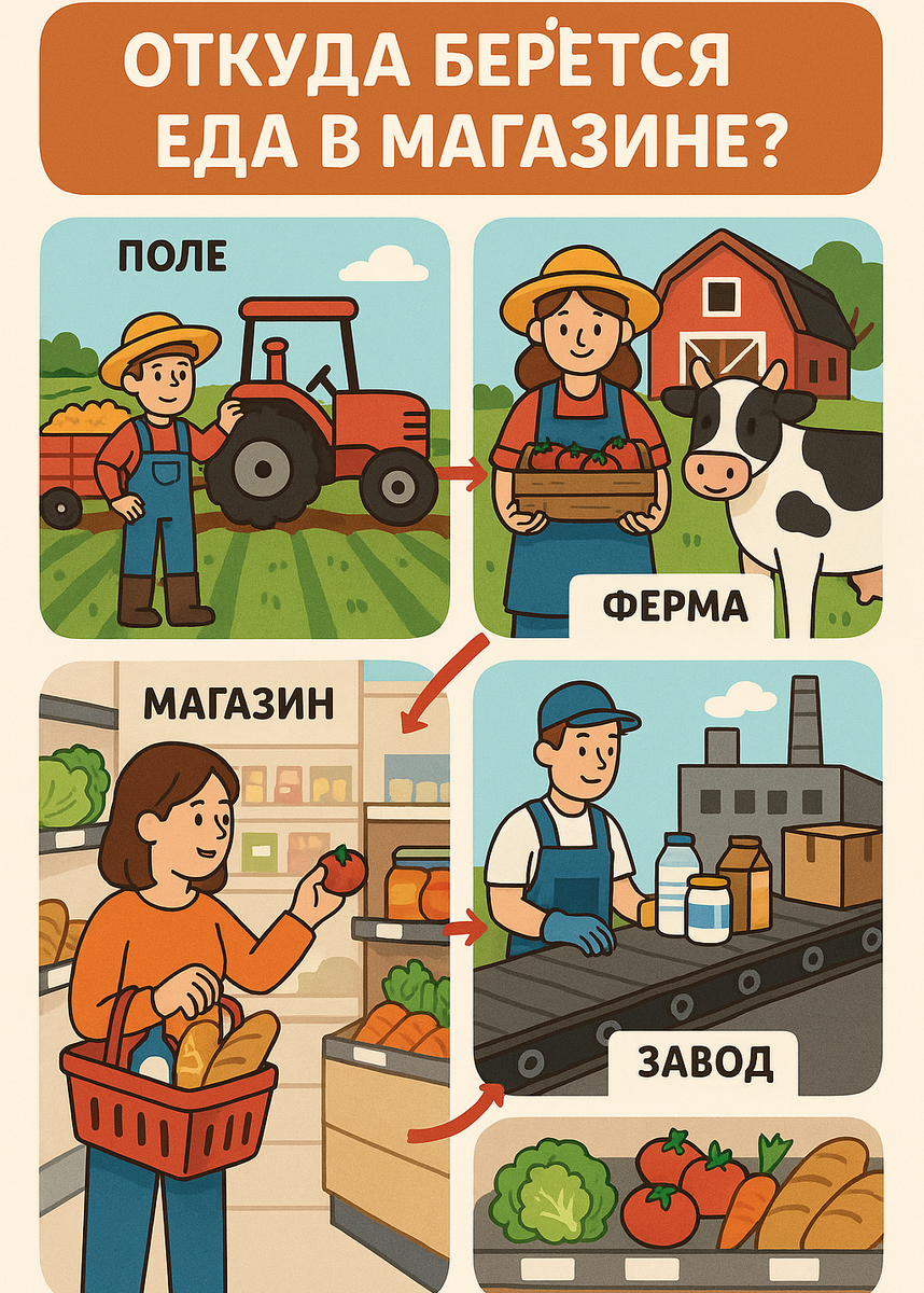 Откуда берётся еда в магазине? — путь от поля до полки