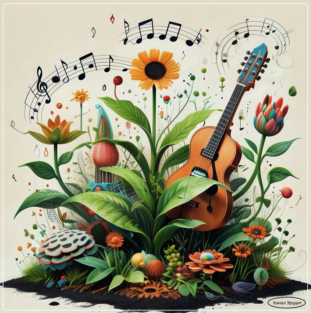 Звуки музыки и растения.