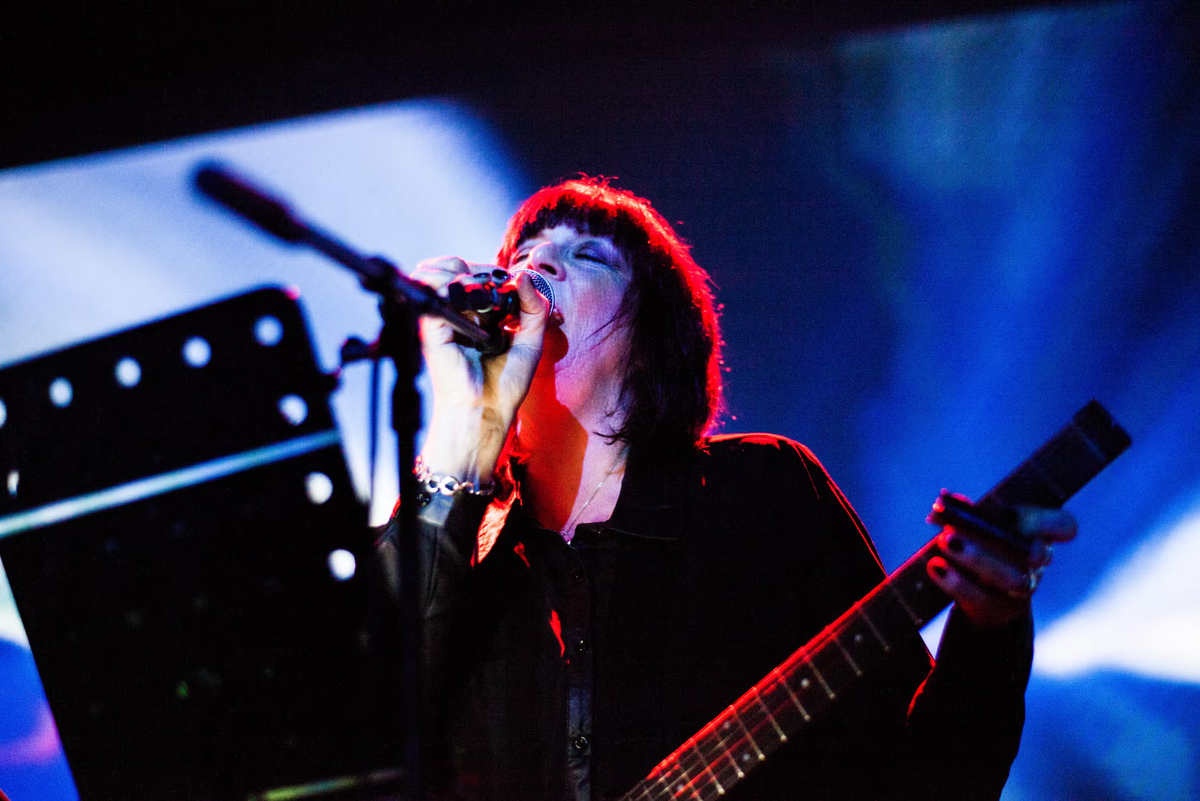 Тутти выступает в составе Chris & Cosey на фестивале Click в Дании, 2014. Фото: Gonzales Photo/Alamy