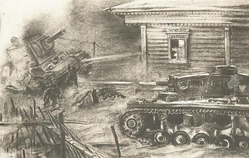 Немецкая фотооткрытка в память о боях 1941 года