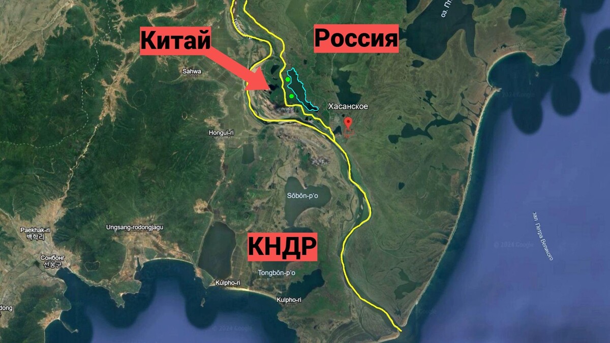 Современная граница России на юге Дальнего Востока