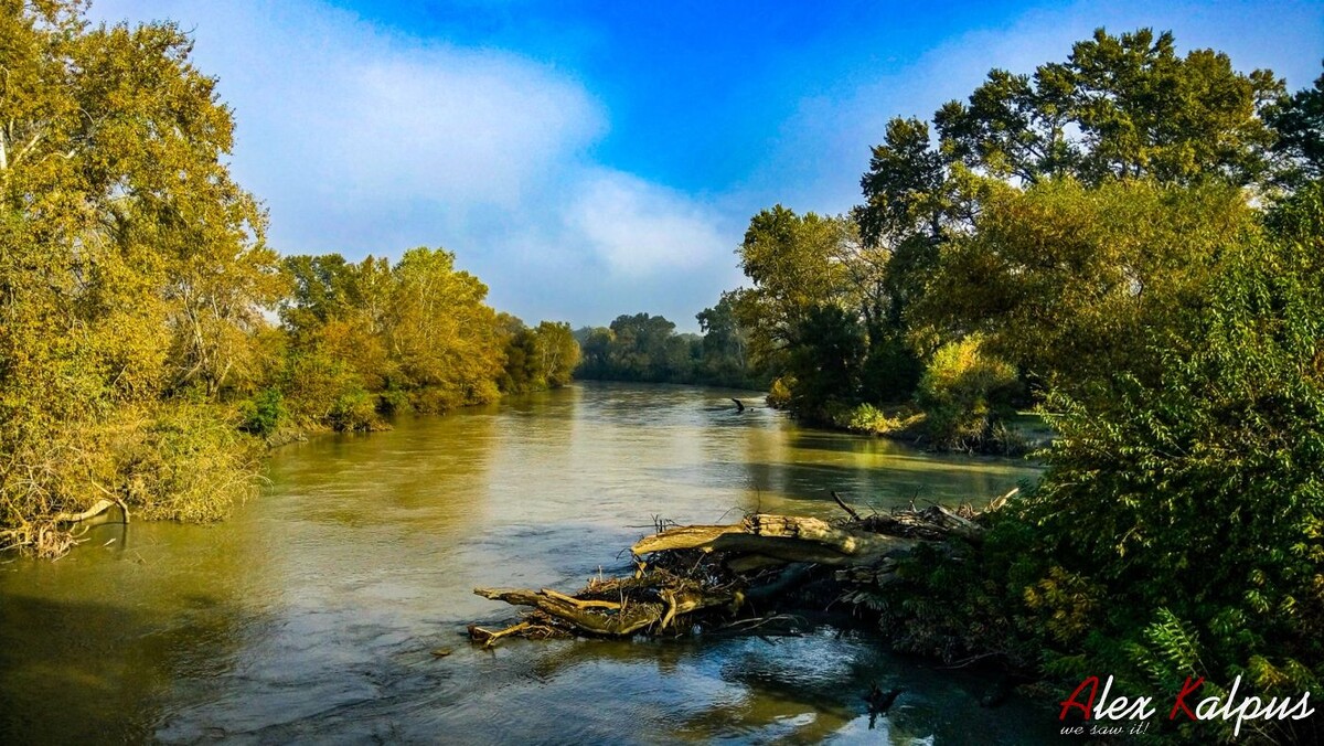 Рыбалка и отдых на реке Алазани - Кахетия, Грузия