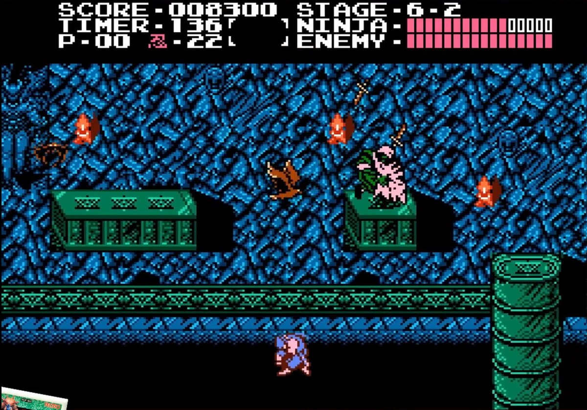 Уровень 6-2 в Ninja Gaiden Dendy