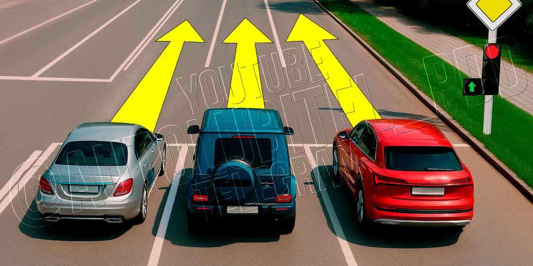 Кому разрешено проехать прямо на перекрестке?