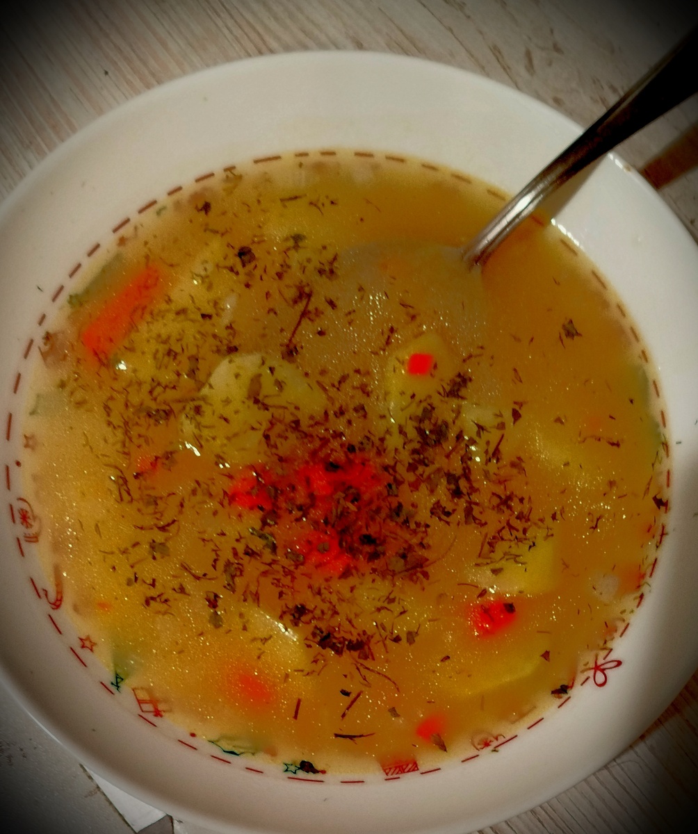 Вот так аппетитно выглядит рисовый суп