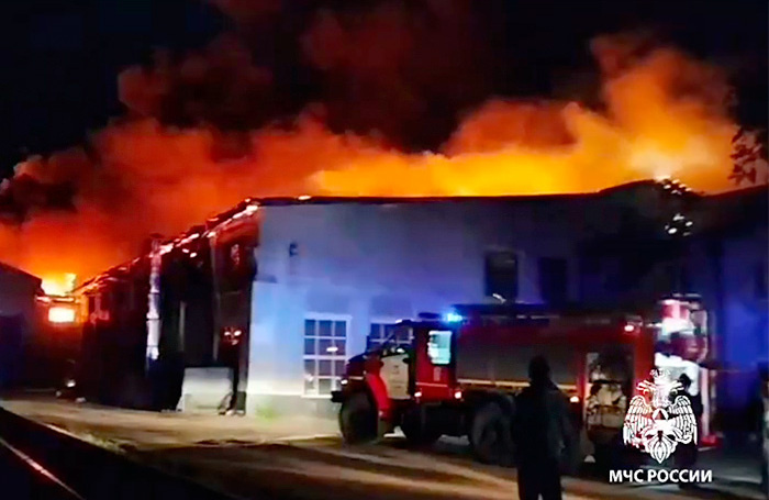    Локомотивное депо в Тайшете.скриншот видео МЧС Иркутской области/t.me/irk38mchs